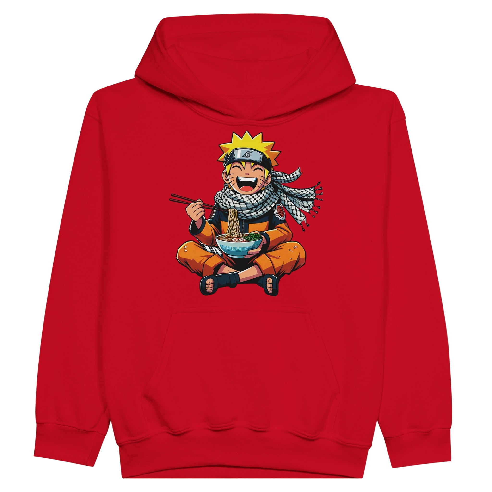 Naruto Eating Ramen Kids Pullover Hoodie