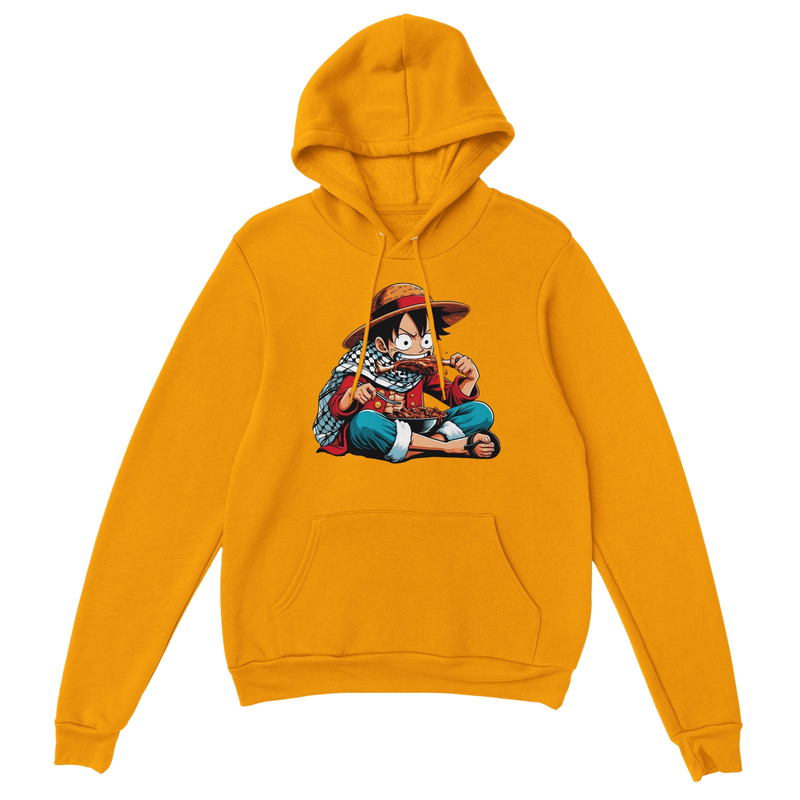 Luffy Eating Unisex Pullover Hoodie