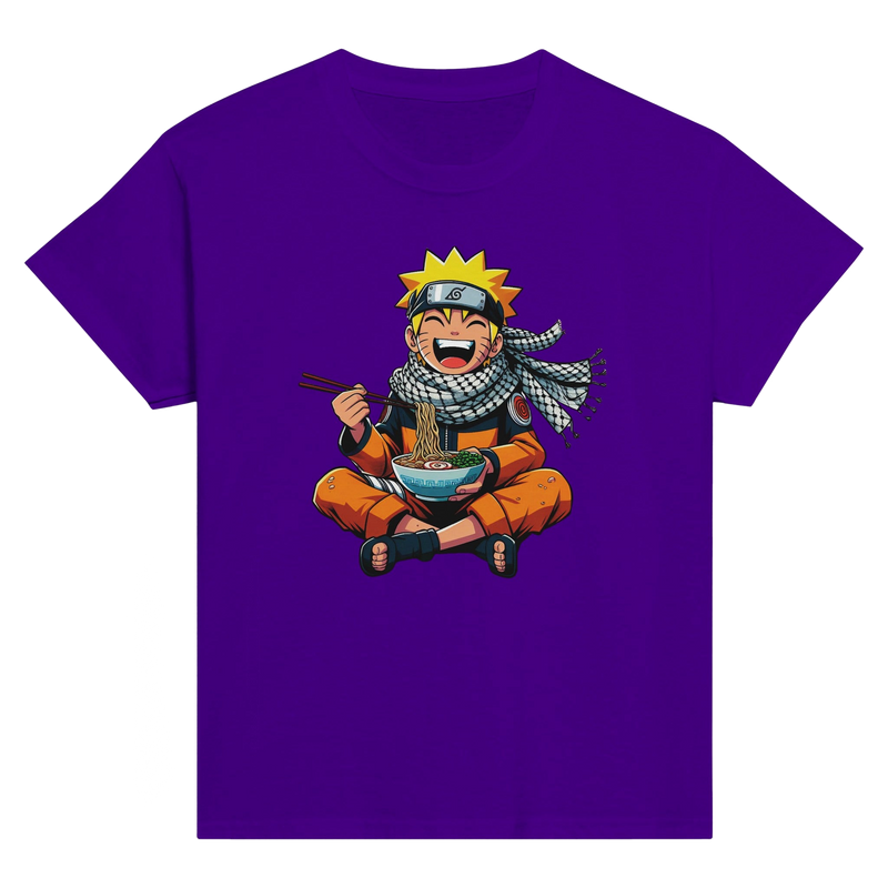 Naruto Eating Ramen Kids Crewneck T-shirt