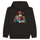 Luffy Eating Kids Pullover Hoodie