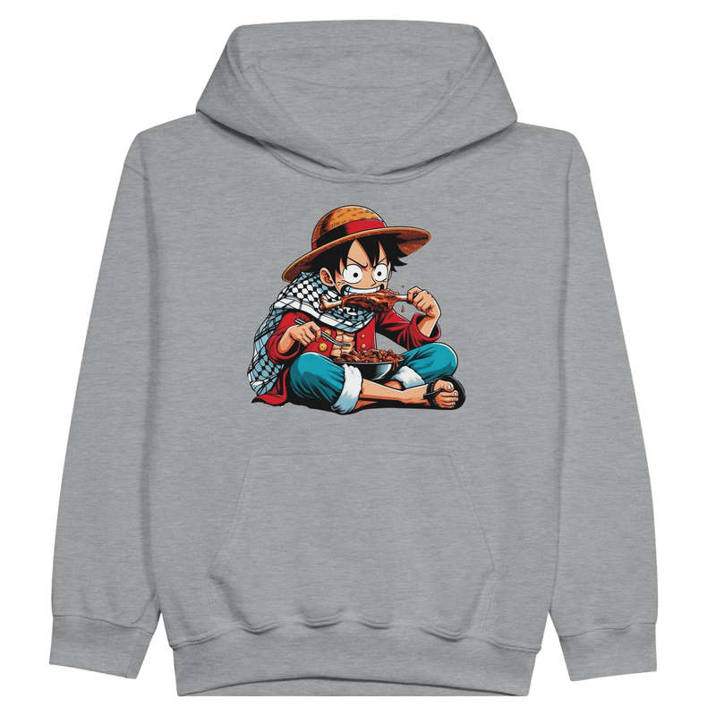 Luffy Eating Kids Pullover Hoodie