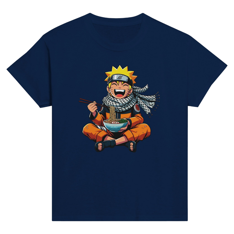 Naruto Eating Ramen Kids Crewneck T-shirt