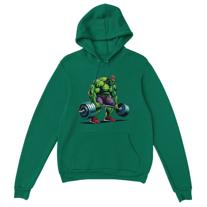 Hulk W/Kufi Deadlifting Premium Unisex Pullover Hoodie