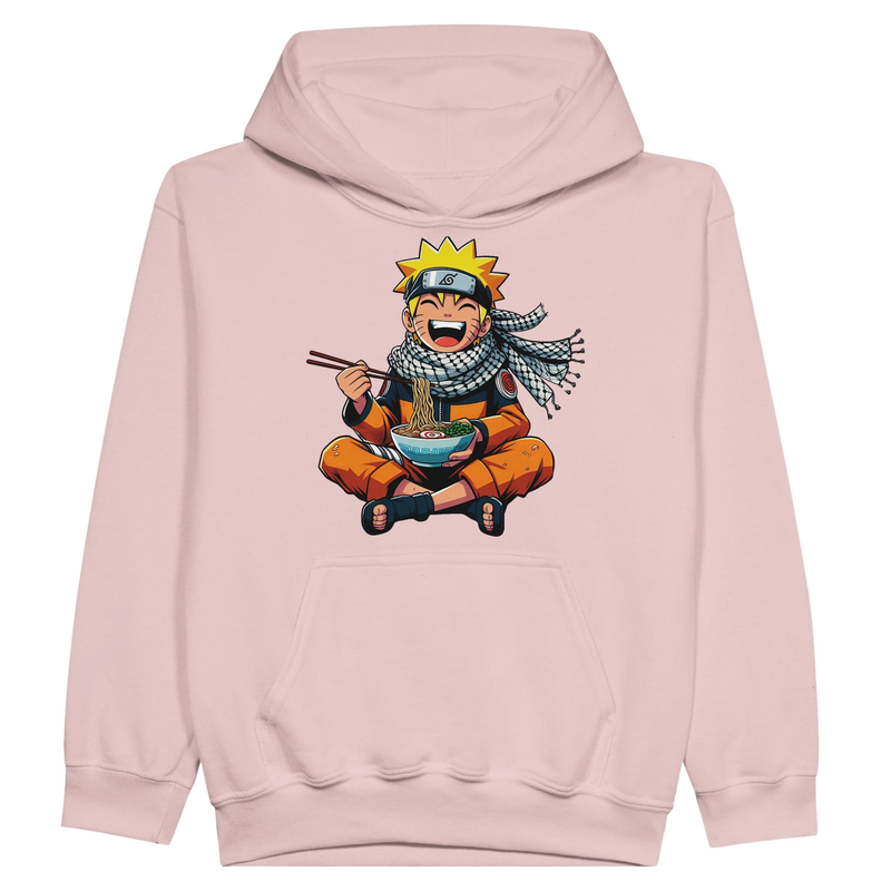 Naruto Eating Ramen Kids Pullover Hoodie