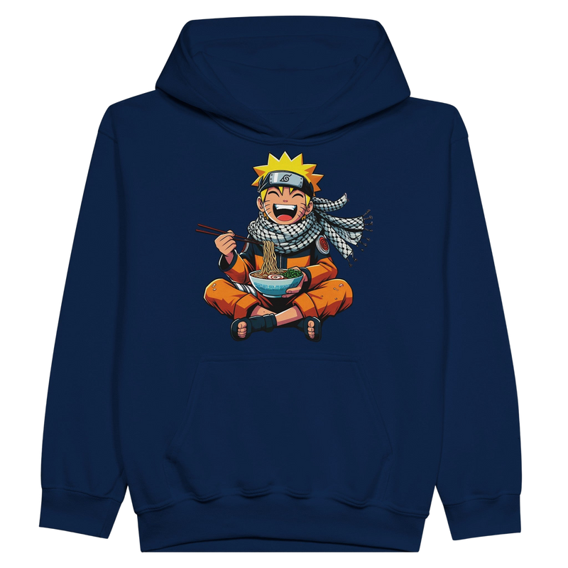 Naruto Eating Ramen Kids Pullover Hoodie