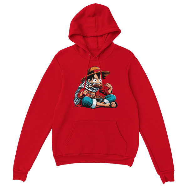 Luffy Eating Unisex Pullover Hoodie