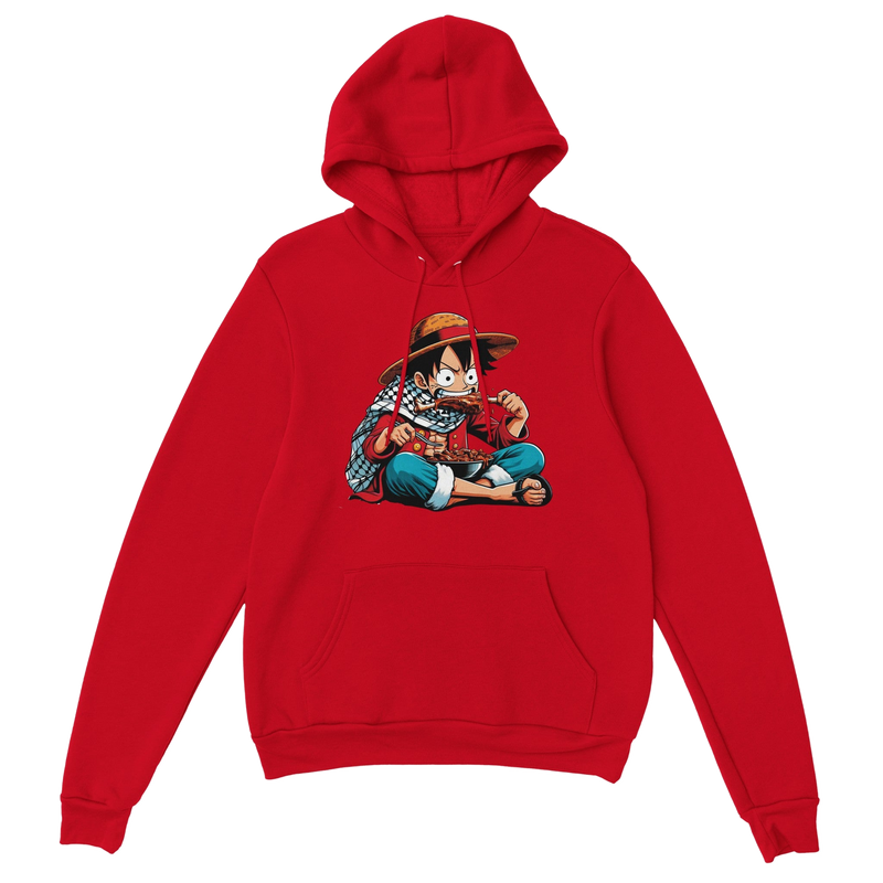 Luffy Eating Unisex Pullover Hoodie