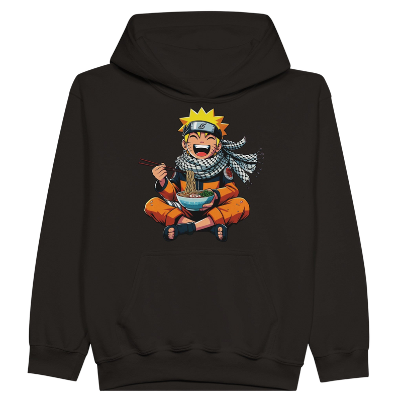 Naruto Eating Ramen Kids Pullover Hoodie