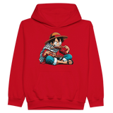 Luffy Eating Kids Pullover Hoodie