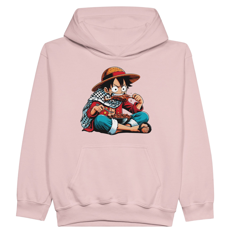 Luffy Eating Kids Pullover Hoodie