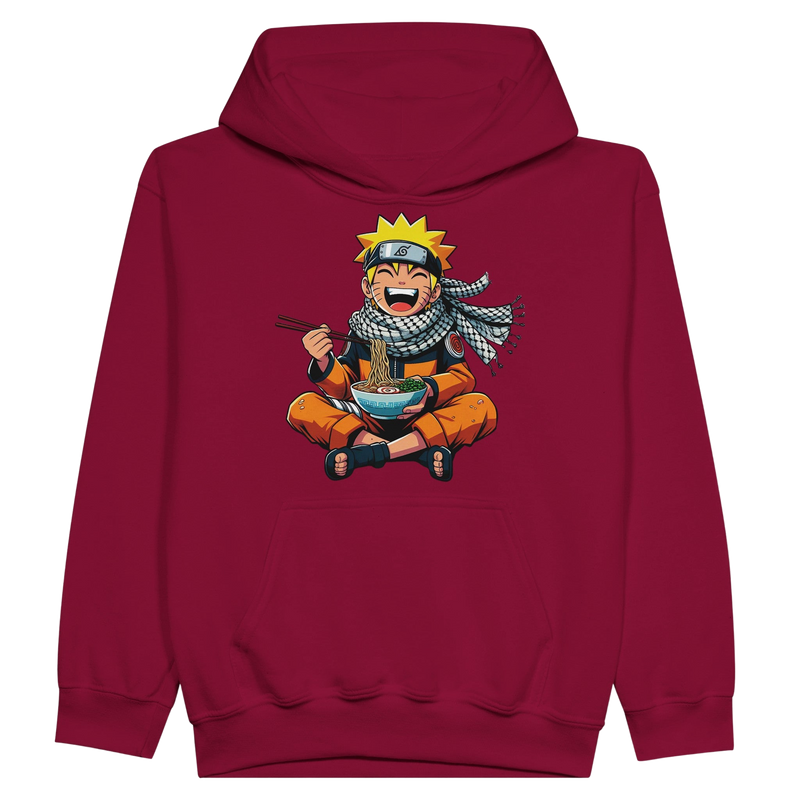 Naruto Eating Ramen Kids Pullover Hoodie