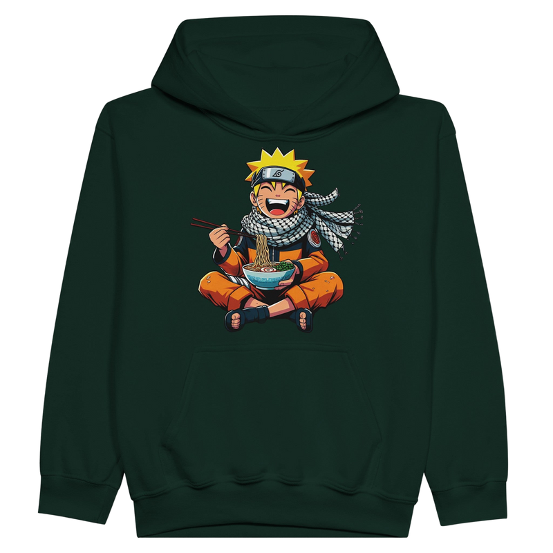 Naruto Eating Ramen Kids Pullover Hoodie