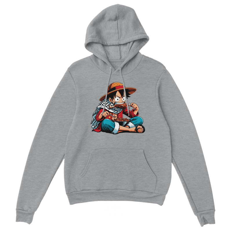 Luffy Eating Unisex Pullover Hoodie