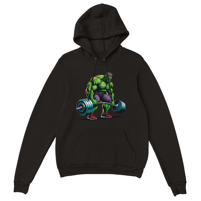 Hulk W/Kufi Deadlifting Premium Unisex Pullover Hoodie