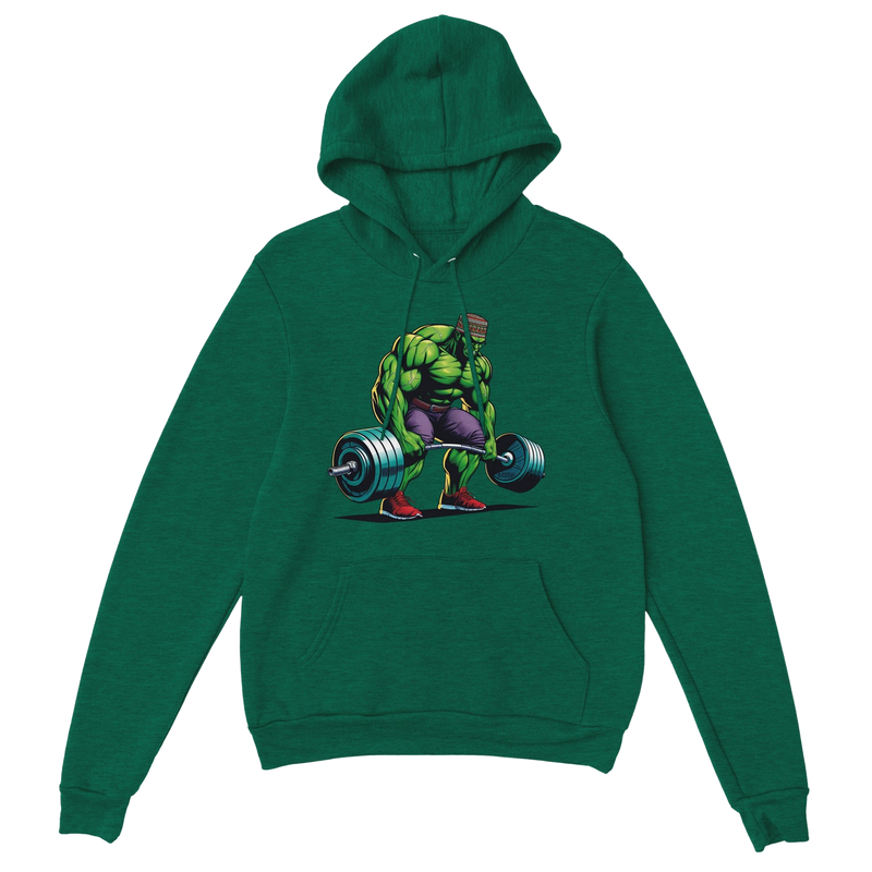 Hulk W/Kufi Deadlifting Premium Unisex Pullover Hoodie