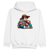 Luffy Eating Kids Pullover Hoodie