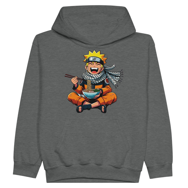 Naruto Eating Ramen Kids Pullover Hoodie