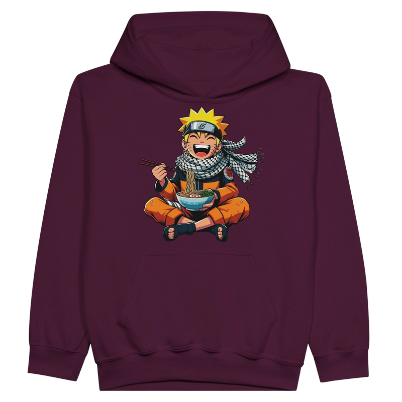 Naruto Eating Ramen Kids Pullover Hoodie