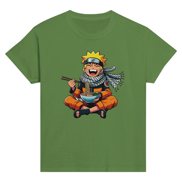 Naruto Eating Ramen Kids Crewneck T-shirt