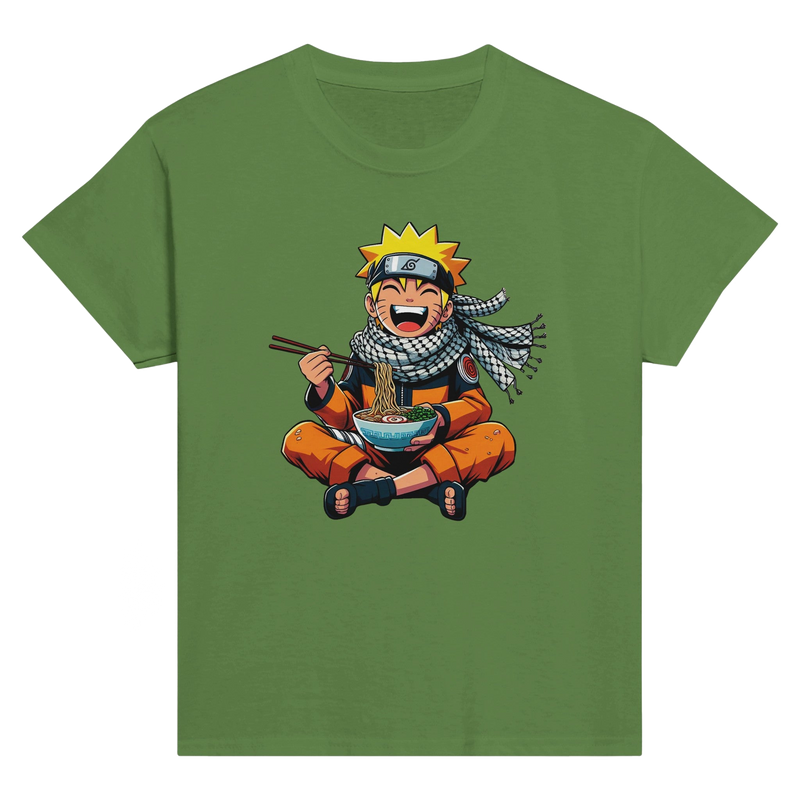 Naruto Eating Ramen Kids Crewneck T-shirt