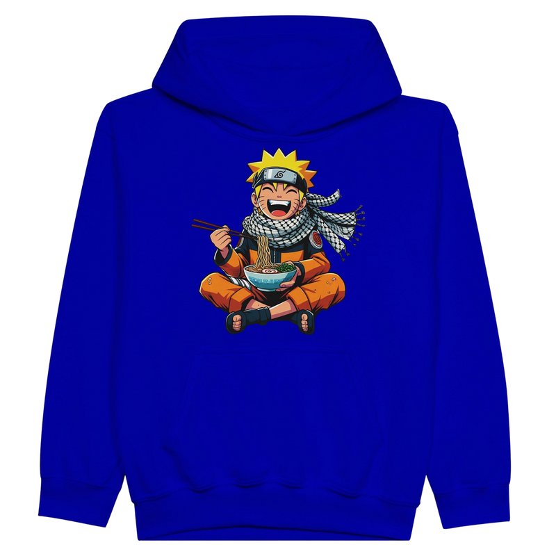 Naruto Eating Ramen Kids Pullover Hoodie