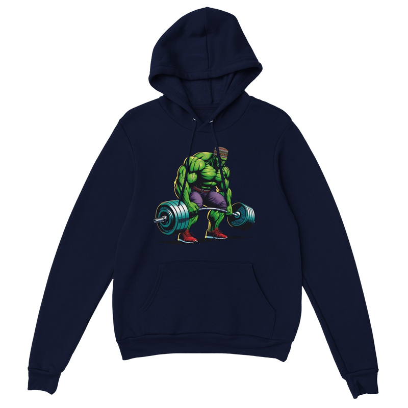 Hulk W/Kufi Deadlifting Premium Unisex Pullover Hoodie