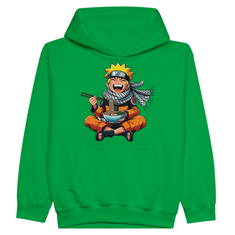 Naruto Eating Ramen Kids Pullover Hoodie