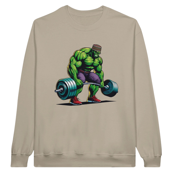 Hulk W/Kufi Deadlifting Unisex Crewneck Sweatshirt