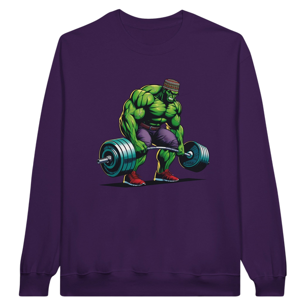 Hulk W/Kufi Deadlifting Unisex Crewneck Sweatshirt