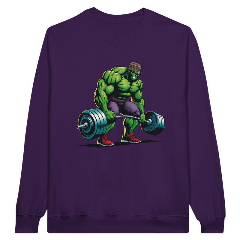 Hulk W/Kufi Deadlifting Unisex Crewneck Sweatshirt