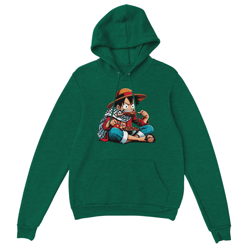 Luffy Eating Unisex Pullover Hoodie