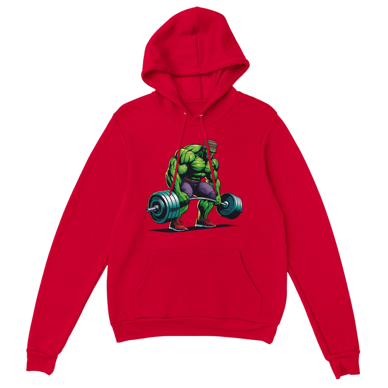 Hulk W/Kufi Deadlifting Premium Unisex Pullover Hoodie