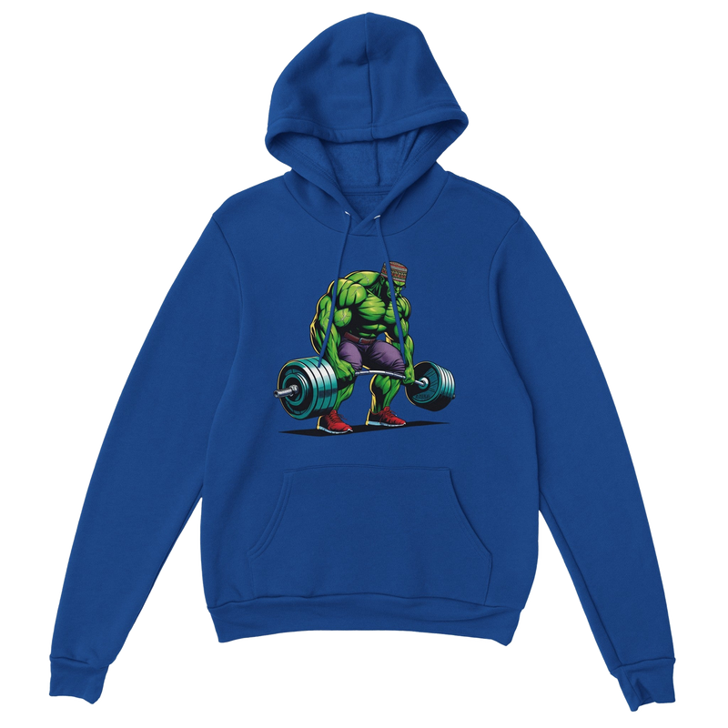 Hulk W/Kufi Deadlifting Premium Unisex Pullover Hoodie