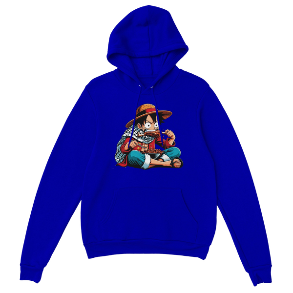 Luffy Eating Unisex Pullover Hoodie