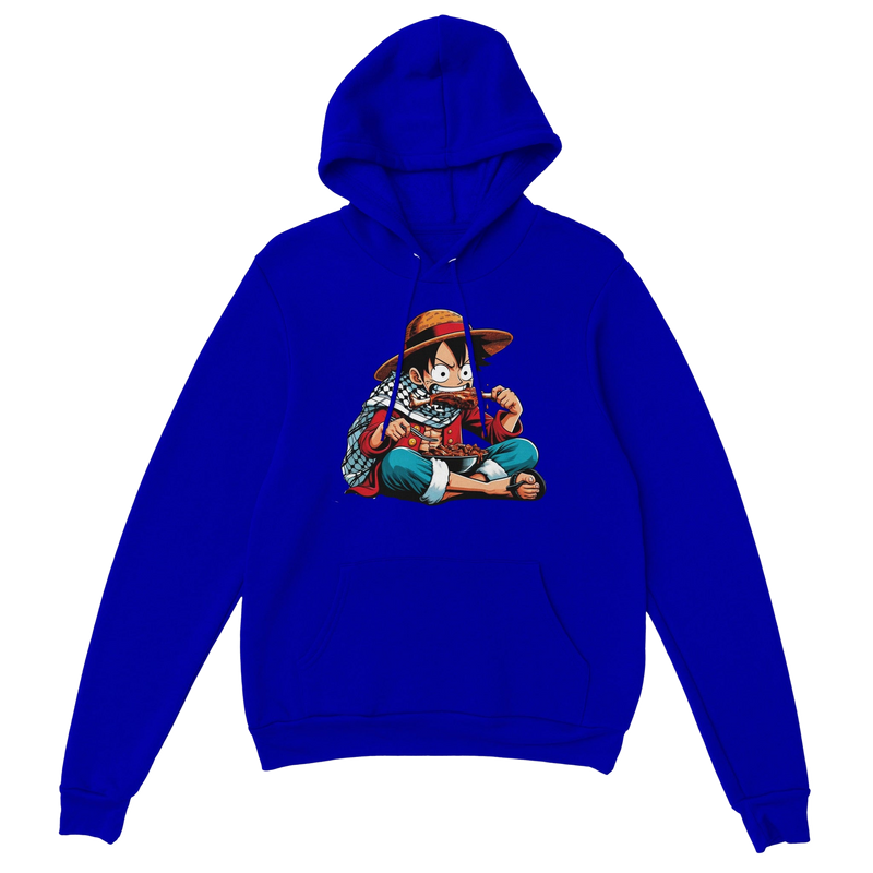 Luffy Eating Unisex Pullover Hoodie