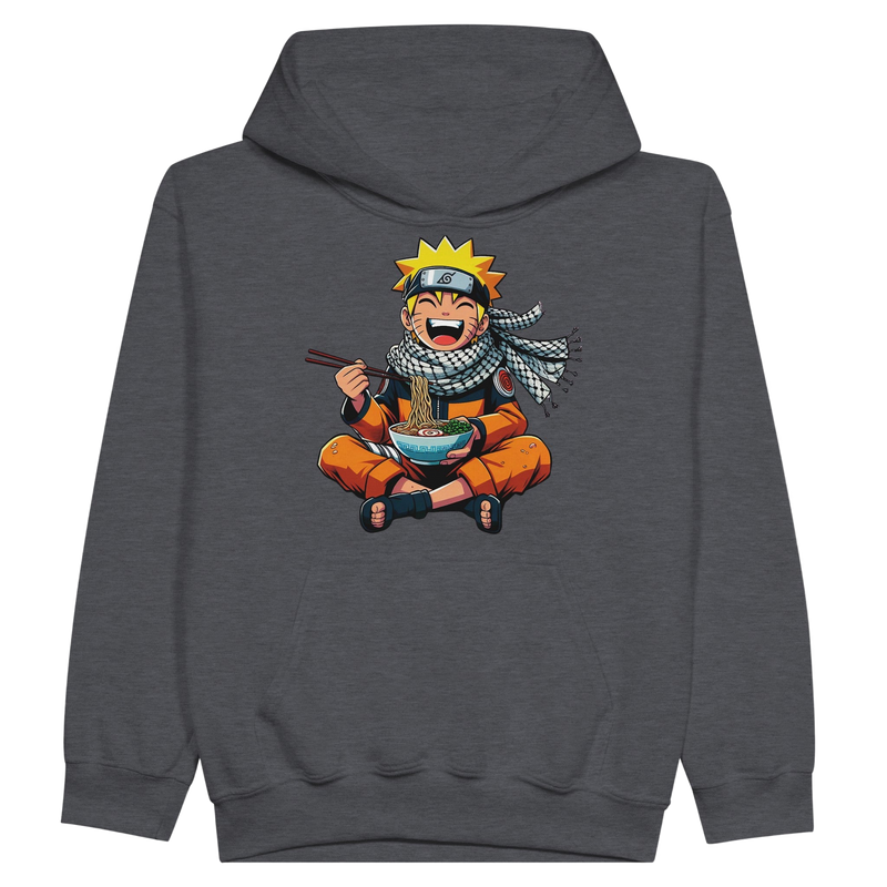 Naruto Eating Ramen Kids Pullover Hoodie