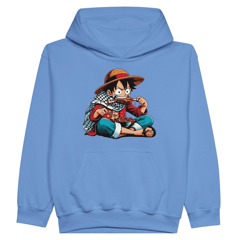 Luffy Eating Kids Pullover Hoodie