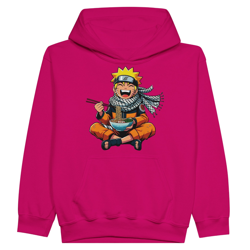 Naruto Eating Ramen Kids Pullover Hoodie