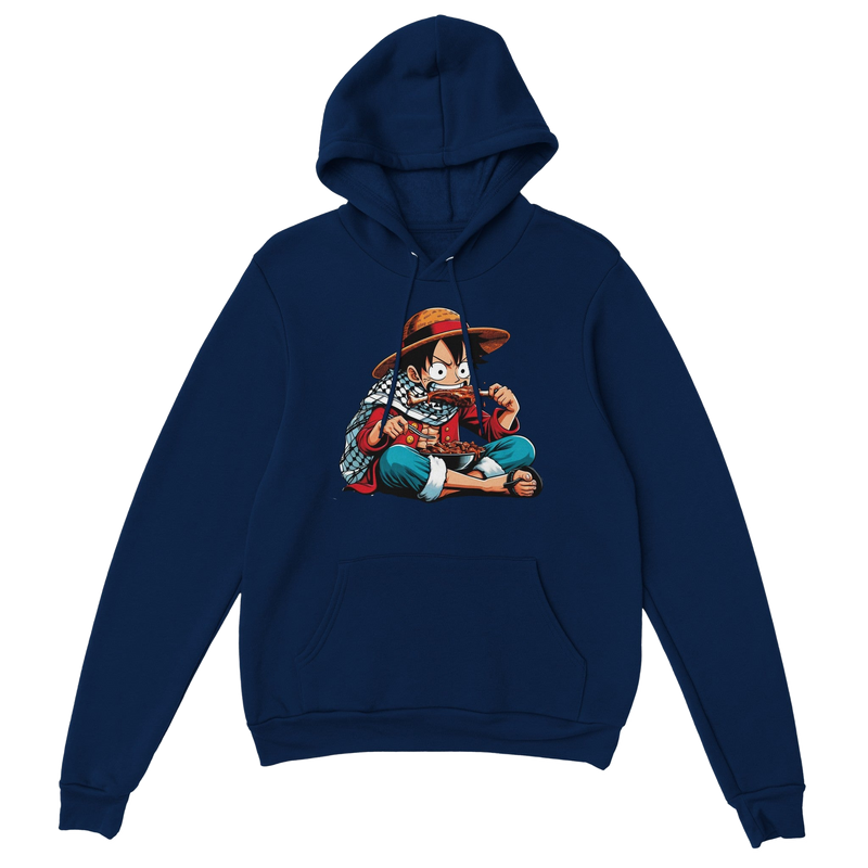 Luffy Eating Unisex Pullover Hoodie