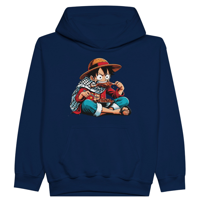 Luffy Eating Kids Pullover Hoodie