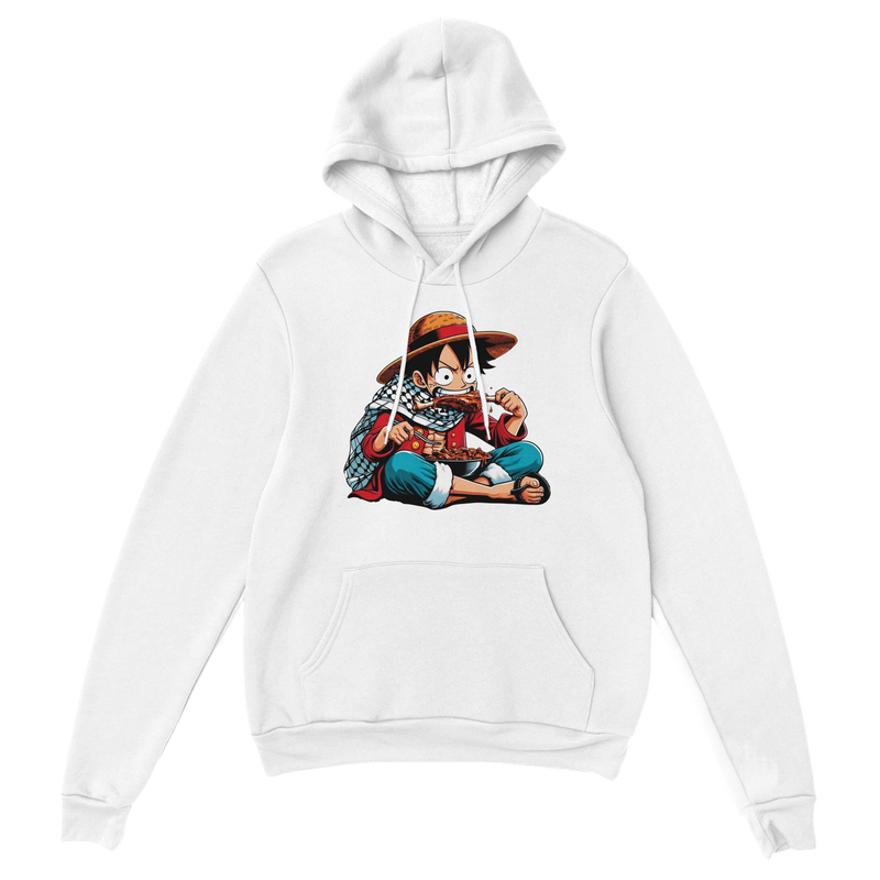 Luffy Eating Unisex Pullover Hoodie