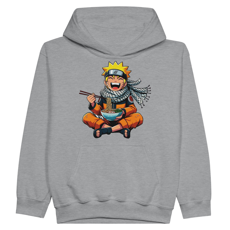 Naruto Eating Ramen Kids Pullover Hoodie