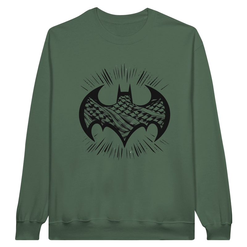 Batman Symbol W/Keffiyeh Crewneck Sweatshirt