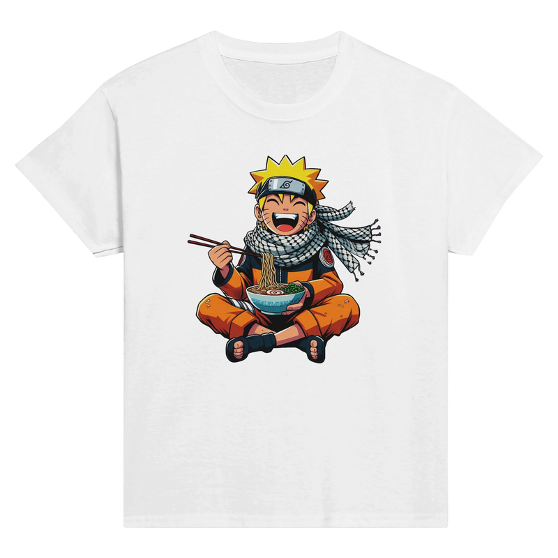 Naruto Eating Ramen Kids Crewneck T-shirt