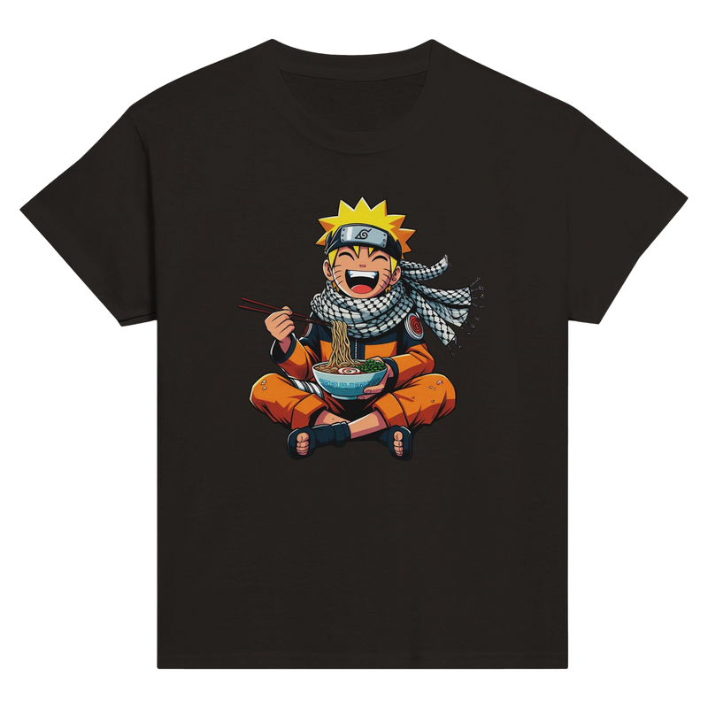 Naruto Eating Ramen Kids Crewneck T-shirt