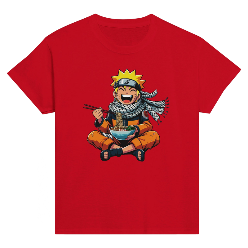 Naruto Eating Ramen Kids Crewneck T-shirt