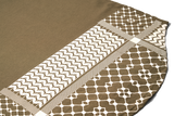 Keffiyeh Drop Cut Unisex Drop Hem T-shirt - Olive Green